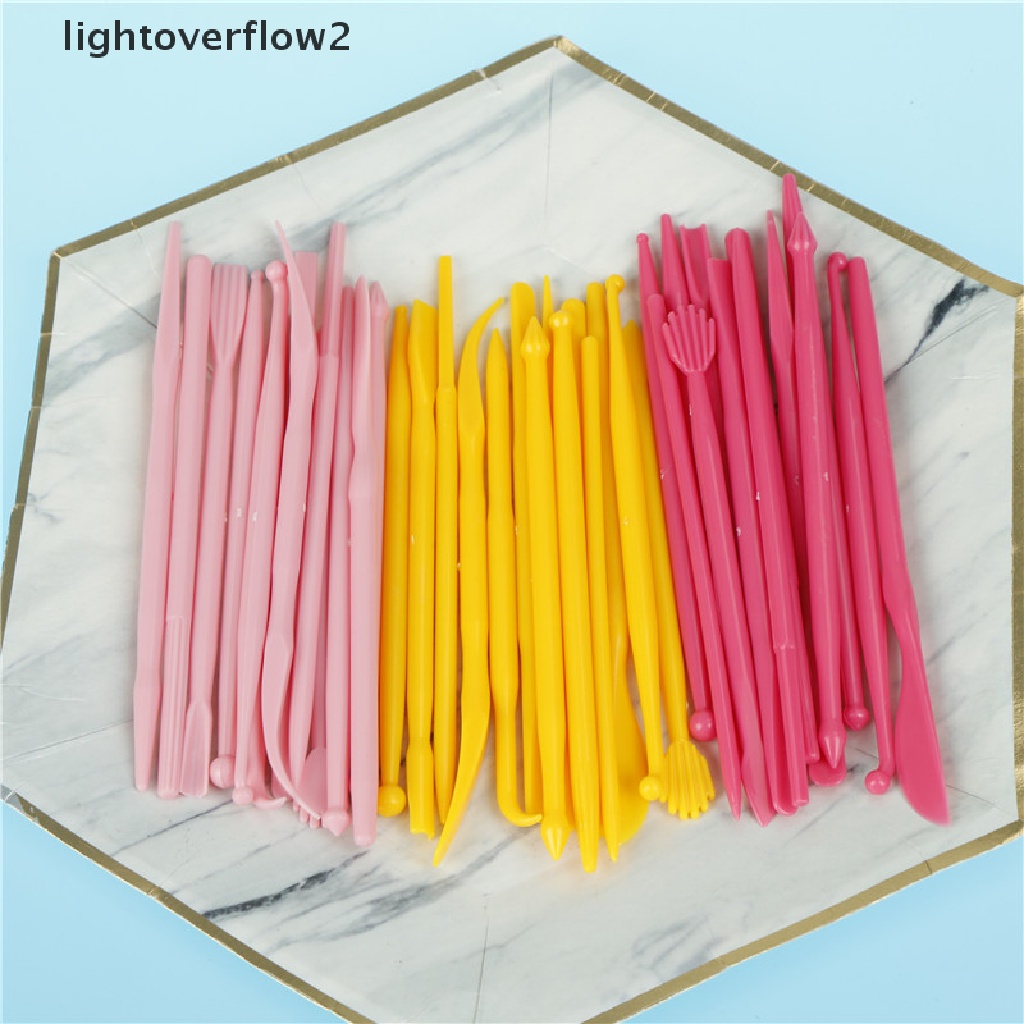 (lightoverflow2) 14pcs / Set Alat Ukir Fondant / Gula Bunga Untuk Dekorasi Kue (ID)