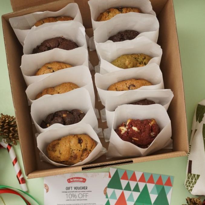 

le biscuit - Christmas & New Year Hampers - 12 pcs Giant Cookies
