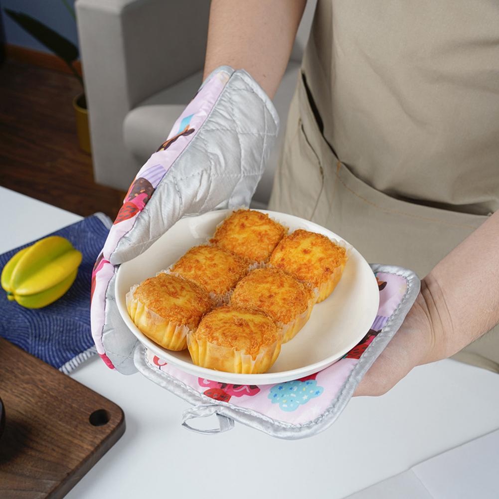 Sarung Tangan Oven plus bantalan Gloves Tahan Panas Warna Random