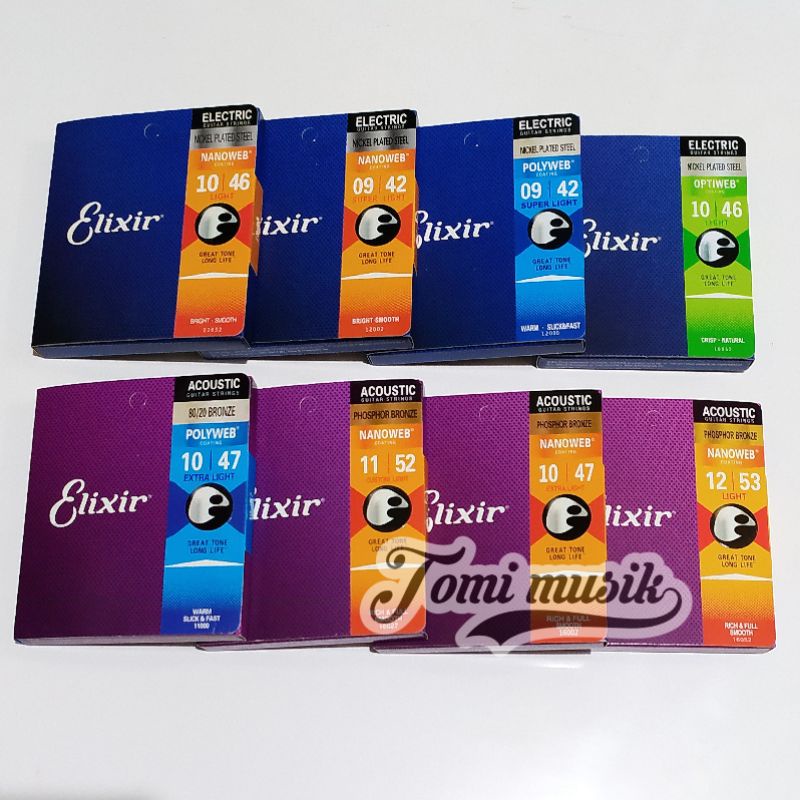 Senar Gitar Akustik Elektrik Elixir Anti Karat Coating Import String