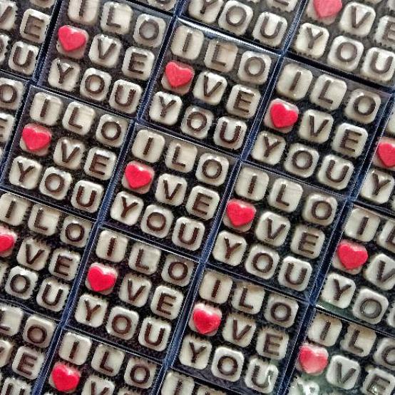 

BAYAR DITEMPAT✔️Souvenir kado coklat puzzle i love you untuk hadiah valentine day pacar, sahabat, teman|KD4