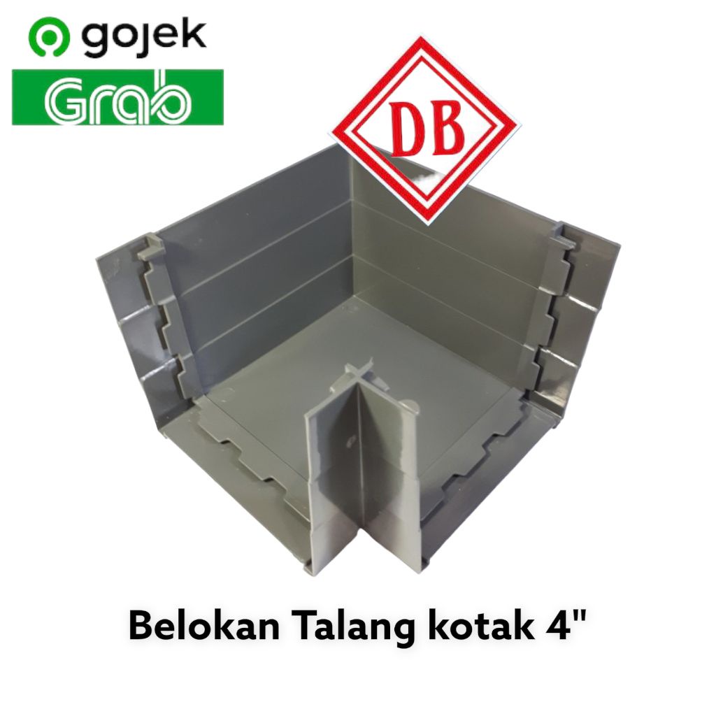 DB BELOKAN TALANG AIR KOTAK 4"/SAMBUNGAN KNIE TALANG KOTAK 4"