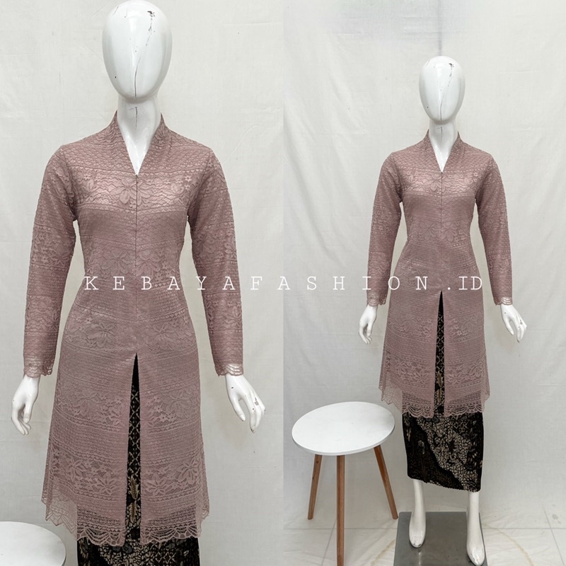 kebaya Modern. brukat busui. kebaya pesta. kebaya tunik busui. brukat modern resleting depan