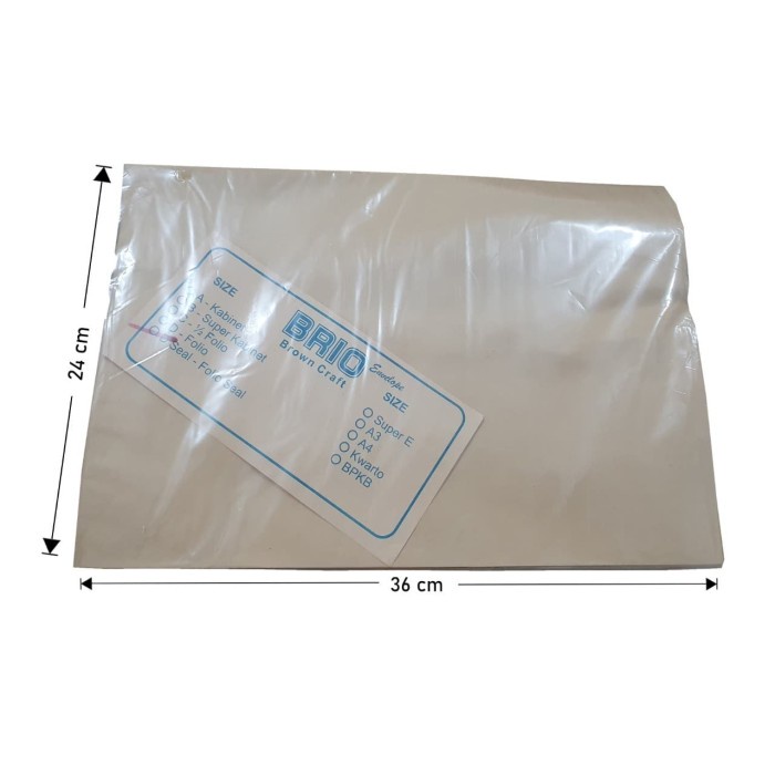 

Trendi Amplop Coklat Ukuran Folio Seal 1 Pack Isi 100 Lembar Berkualitas
