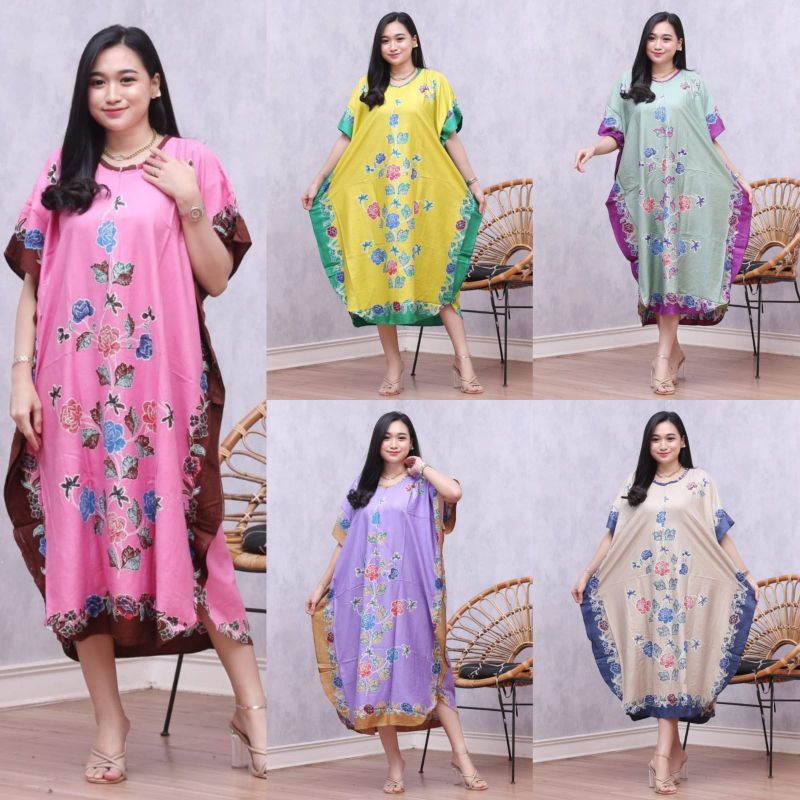 Best Seller Daster Lowo Encim Kombinasi Polos | Resleting Depan | Busui Friendly | Ld 140 Cm
