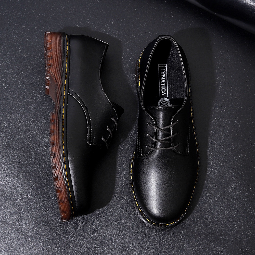 GREALISH BLACK GUM |ManNeedMe x Lvnatica| Sepatu Pantofel Pria Kantor Formal Shoes ORI SOL DIJAHIT