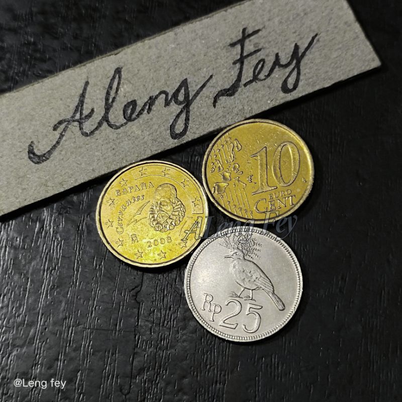 koin asing Euro Spanyol 10 Cent