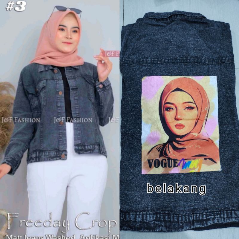 crop jeans/jaket crop jeans viral/jaket jeans