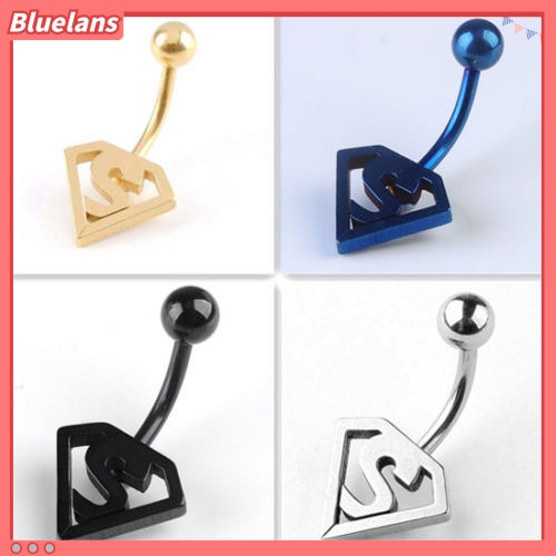 Bluelans Stainless Steel Bat Ball Belly Navel Ring Button Barbell Body Piercing Jewelry