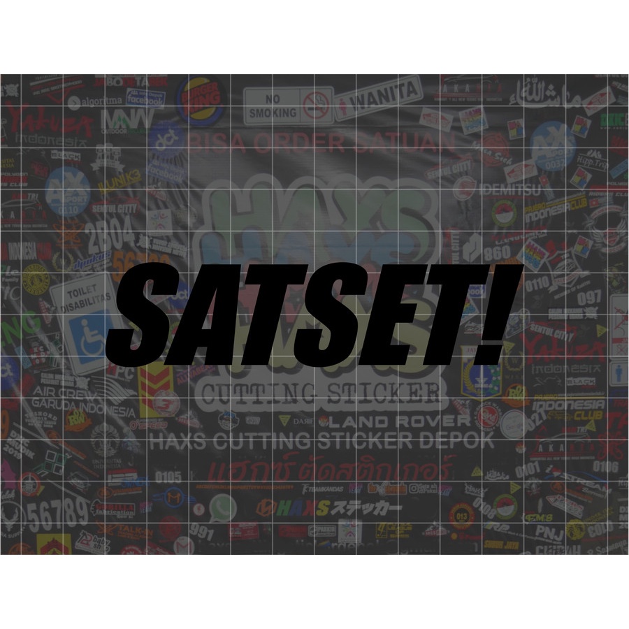 Cutting Sticker Satset V2 Ukuran 10 Cm Untuk Motor Mobil