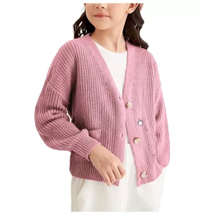 Cardigan Rajut Anak Oversize Premium Kancing Lengan Panjan