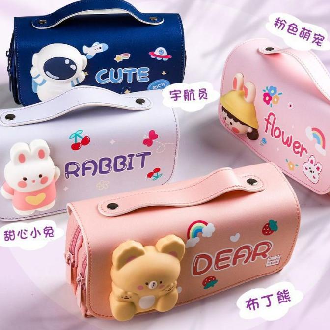 

pencil case squishy Lucu dan Mewah Kotak pensil 3D kotak pensil Anak