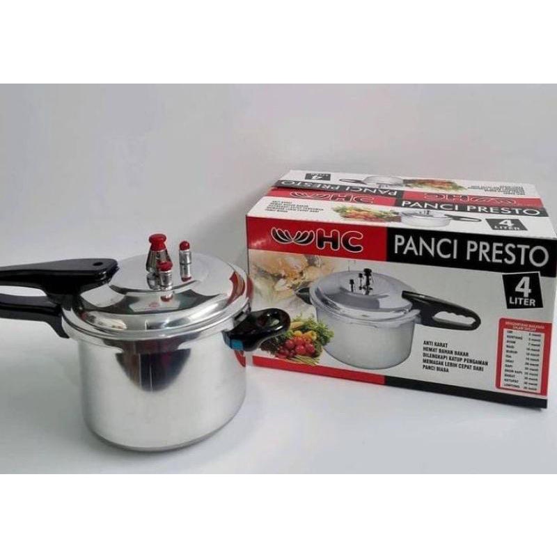 Panci Presto 4 Liter HC / Panci Presto HC 4Liter / Panci Presto 4L / Panci Presto Stainless / Panci 