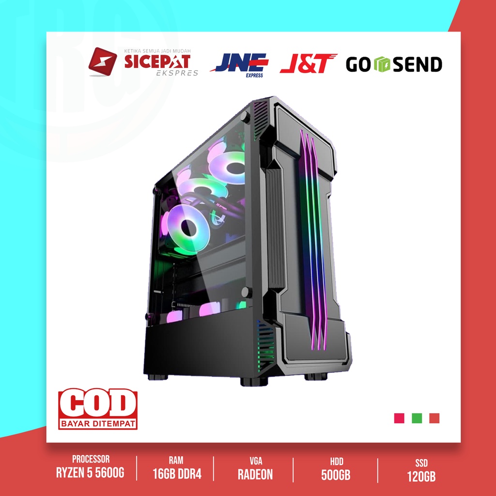 PC Gaming RYZEN 5 5600G I VGA Radeon Graphics I LIBAS GAME BERAT