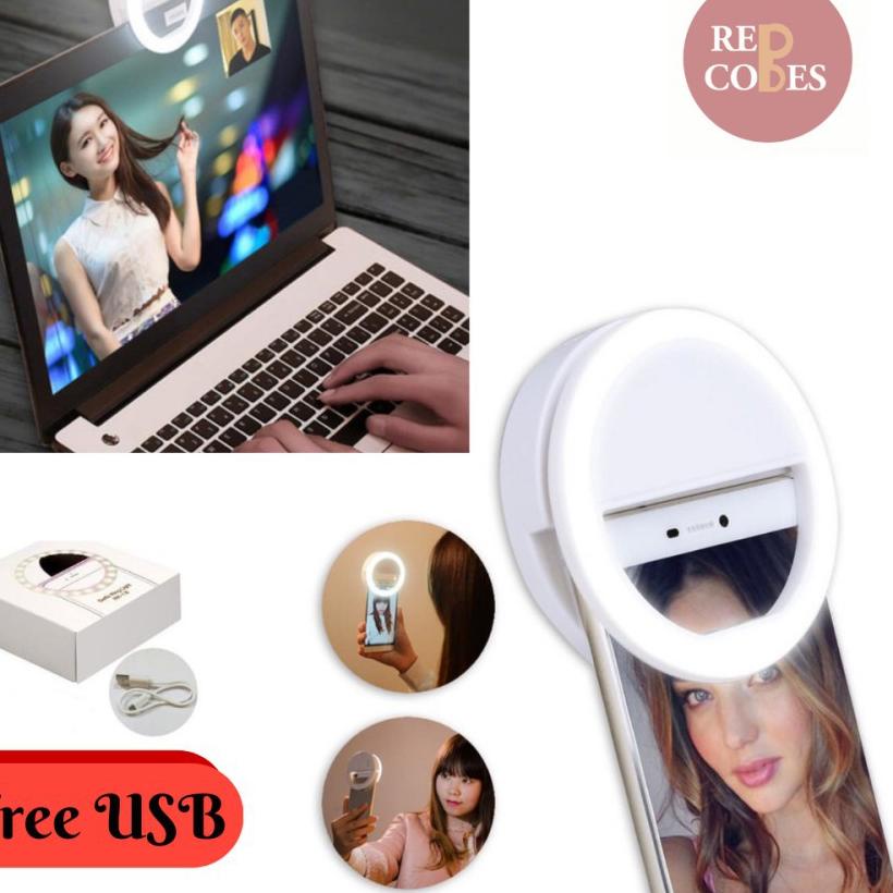 Sabet Promo--RING LIGHT SELFIE LED / SELFIE LAMP RING UTK HP TABLET DAN LAPTOP