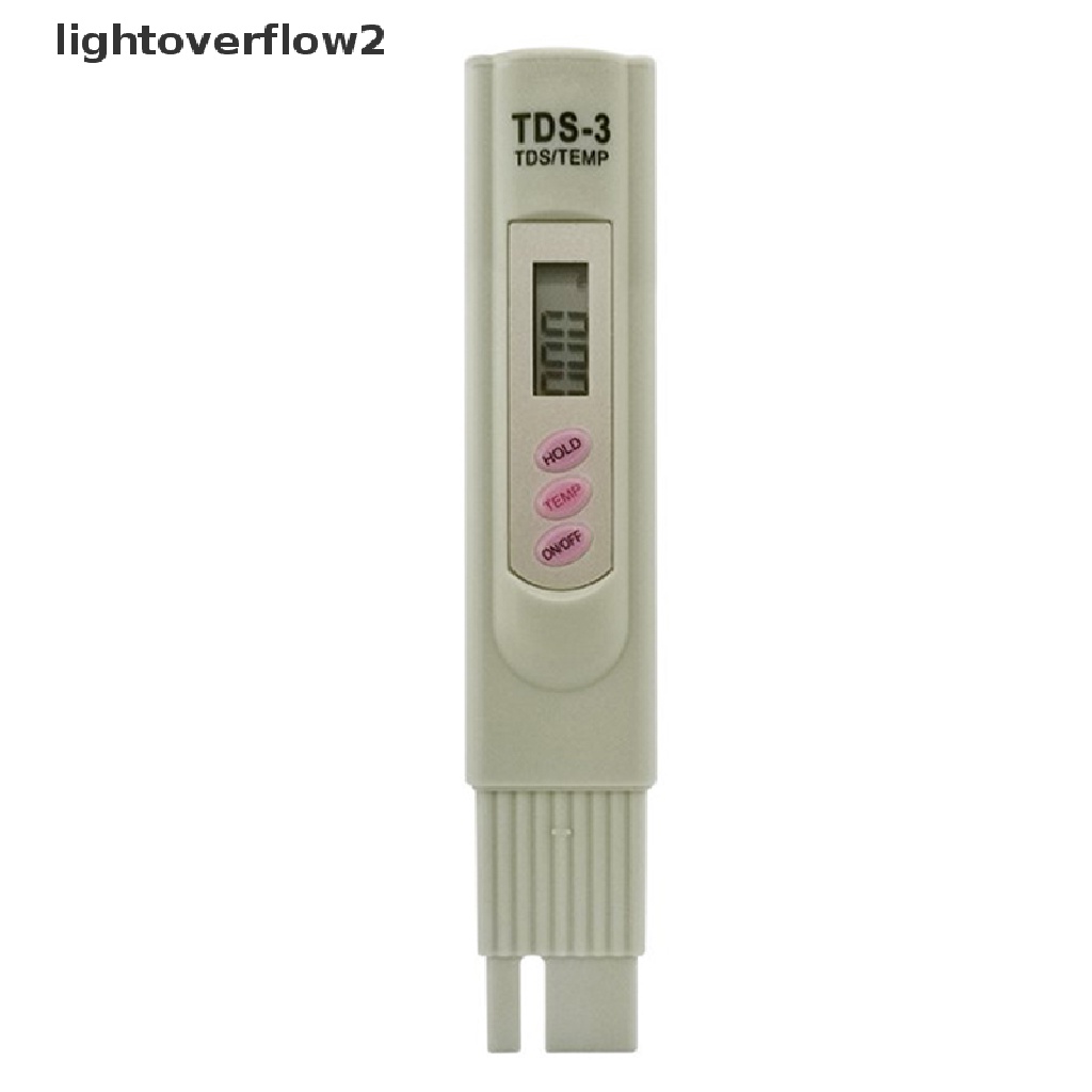 (lightoverflow2) Tds Meter Digital 2in1 0-9990 ppm Untuk Tes Kualitas Air Minum