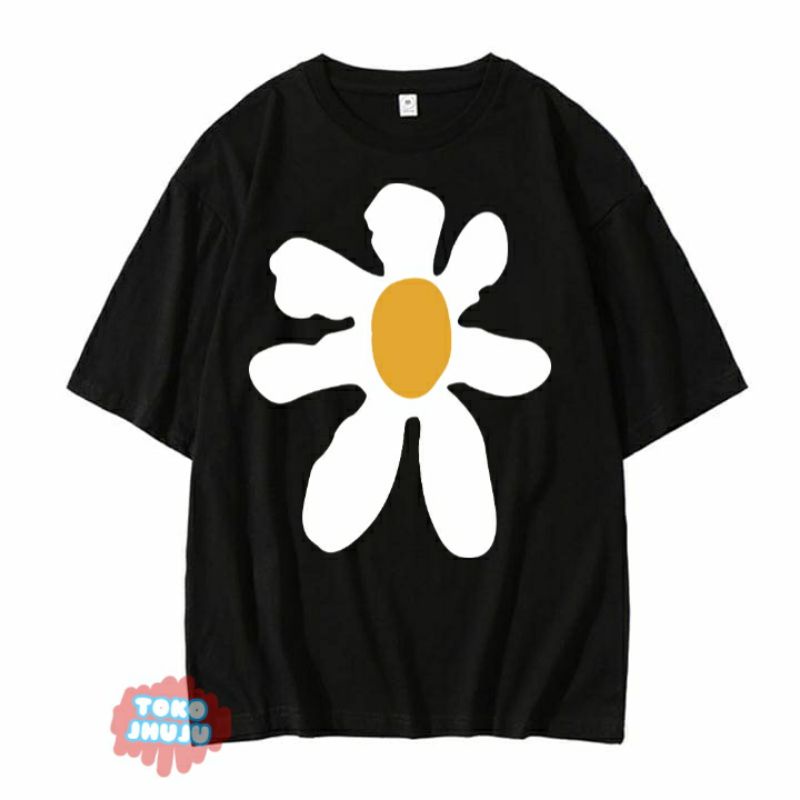 Baju Wanita Park Jimin Daisy White Big Flower Bangtan Style