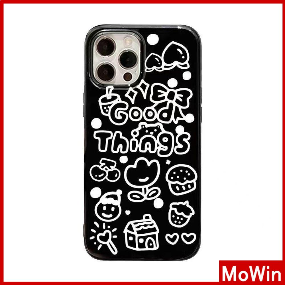 For iPhone 14 Pro Max iPhone Case TPU Soft Case Shiny Black Cartoon Cute Shockproof Protection Camera Compatible For iPhone 13 Pro max 12 Pro Max 11 Pro max xr xs max 7Plus 7 8