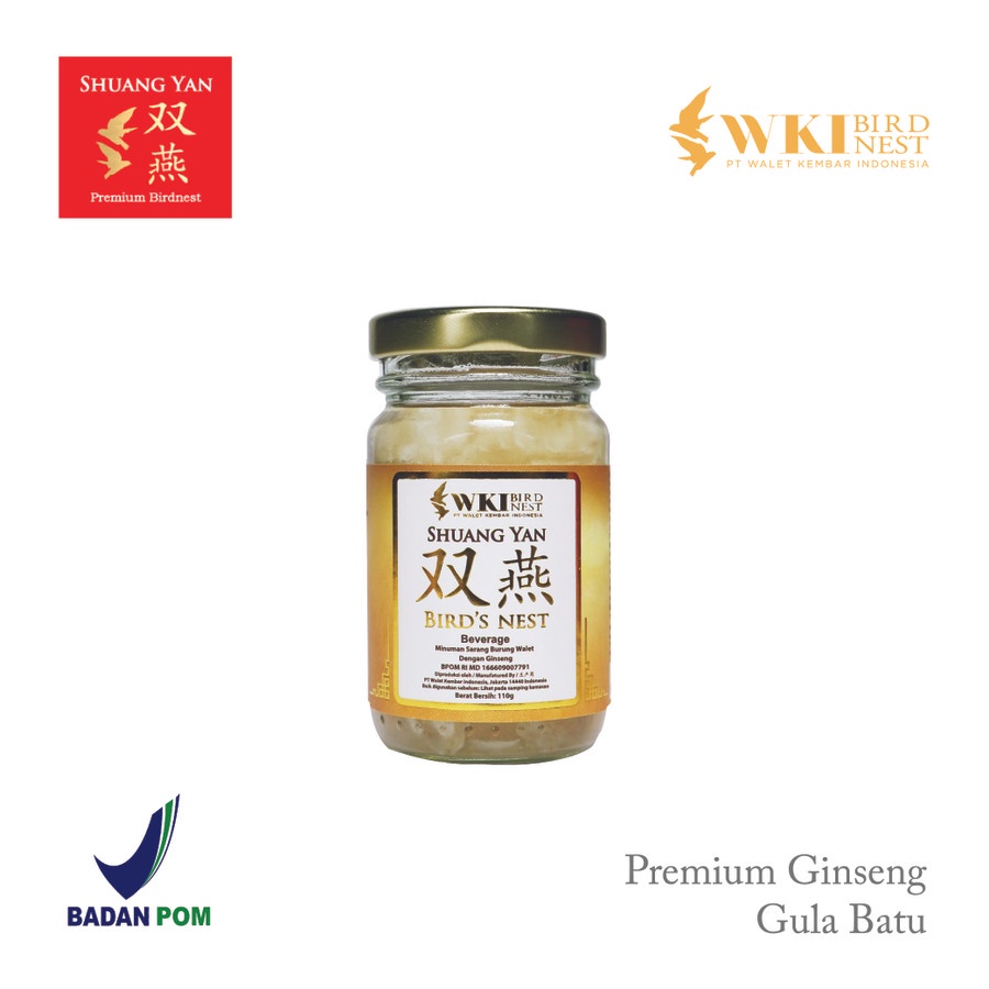 

SHUANG YAN - Minuman Sarang Burung Walet 120ml - American Ginseng Flavor