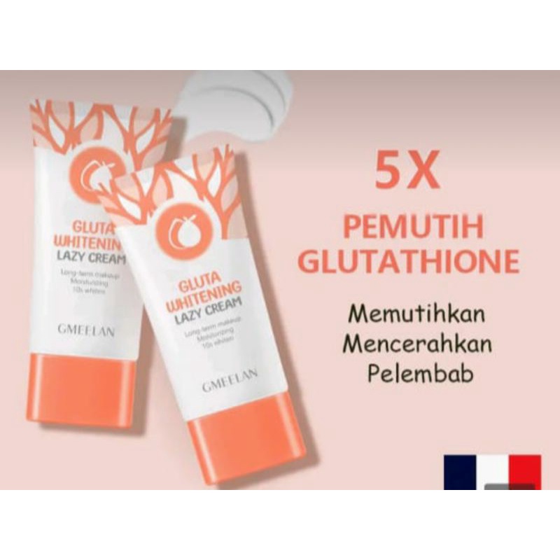 Gluta Whitening Lazy Cream Gmeelan Day Cream pemutih wajah Glowing