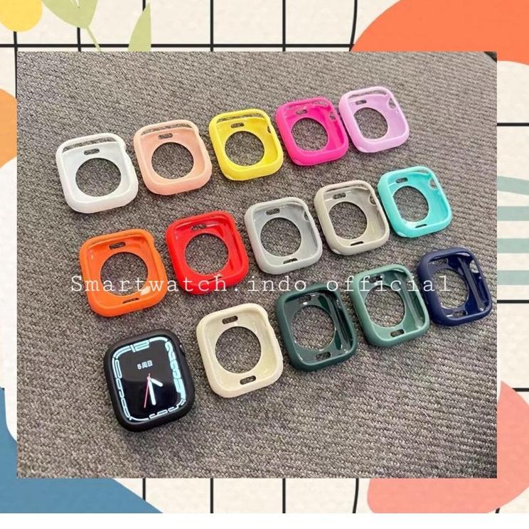 Harga Termuraah ✅TERMURAH ✅ silicon iwatch case smartwatch size 38 40 42 44 mm smartwatch T500 T55 H