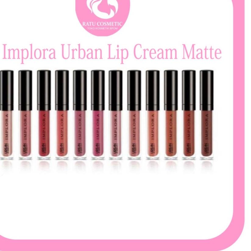 ✔️New Arival IMPLORA Urban Lip Cream Matte Original BPOM Lipstik Lipcream (GROSIR)