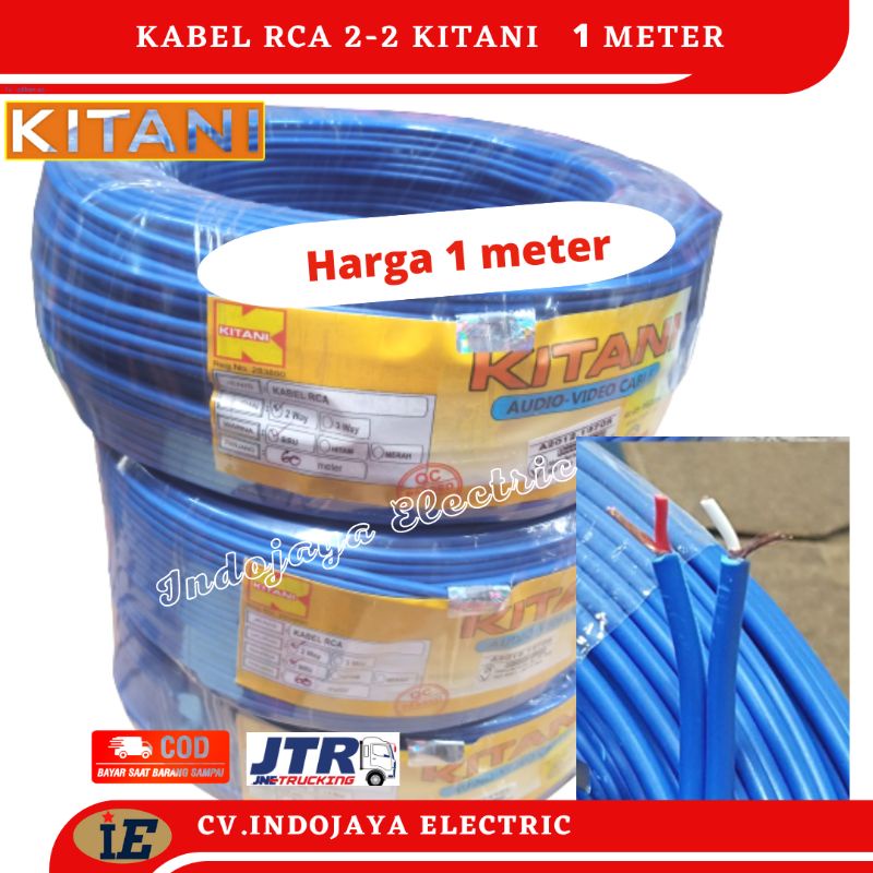 Kabel RCA 2 ke 2 Kitani harga 1 meter