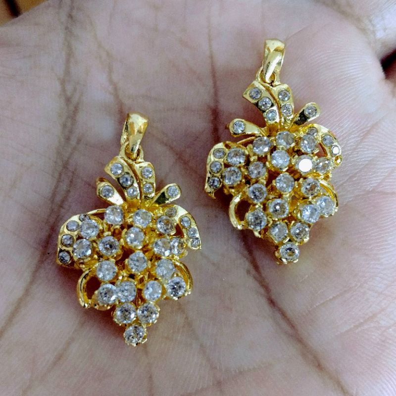Liontin Mata Nanas Bandul Kalung Lapis Emas 24k