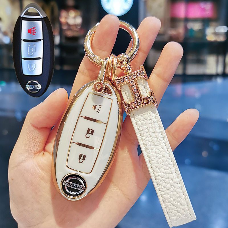 Untuk Nissan Key Case Female21 3per4 Kunci Generasi 14 Xuanyi Teana Hacker Qijun Tuda Blue Bird Remote Control Key Case