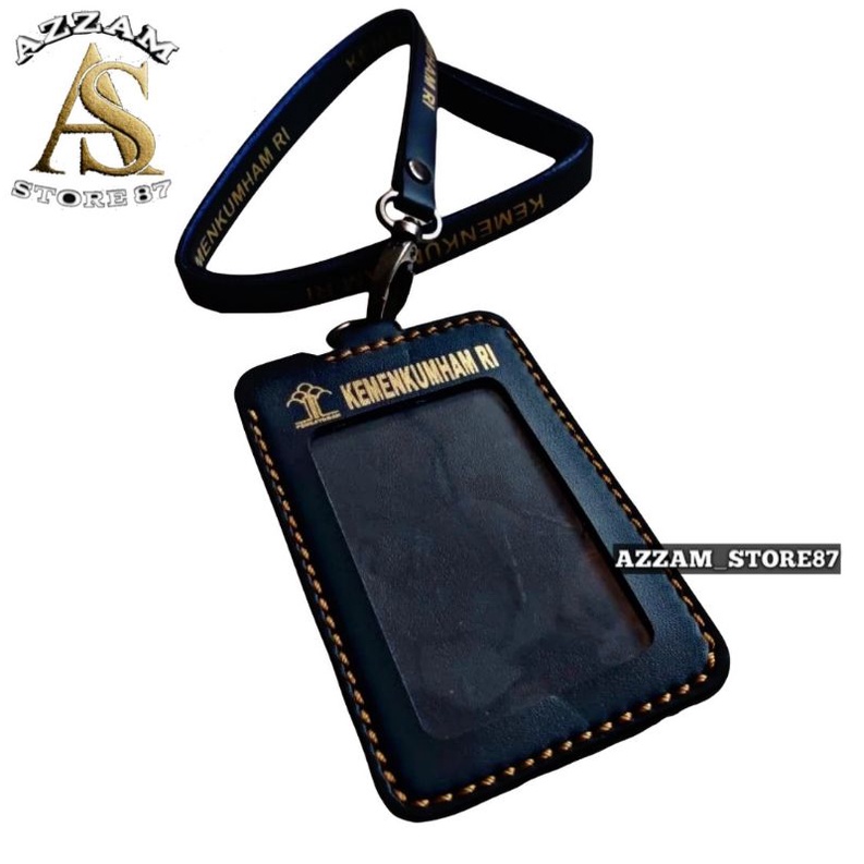 

Holder ID Card - Tali Lanyard Nametag Logo KEMENKUMHAM Navy