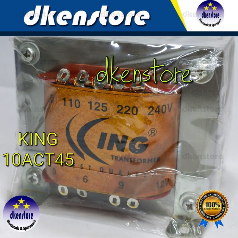 Trafo KING 10A CT45 10 ampere CT 45 volt Murni