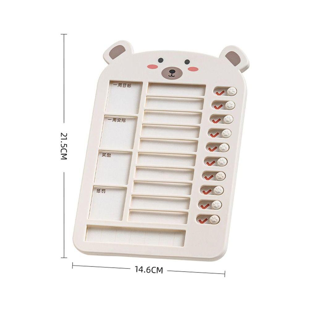 Pineapple Checklist Daily Planner Kartun Beruang Berbentuk Plastik Memo Jadwal Liburan Tugas Papan Rencana Mingguan