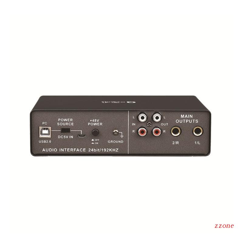 Soundcard Eksternal Usb 2.0 Monitor 2 &quot;4-Out Untuk Siaran Langsung