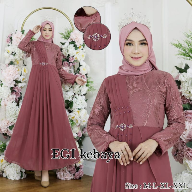 GAMIS CERUTY PAYET // BAHAN TILLE BORDIR MIX CERUTY BABYDOLL PLUS PAYET // KODE EK