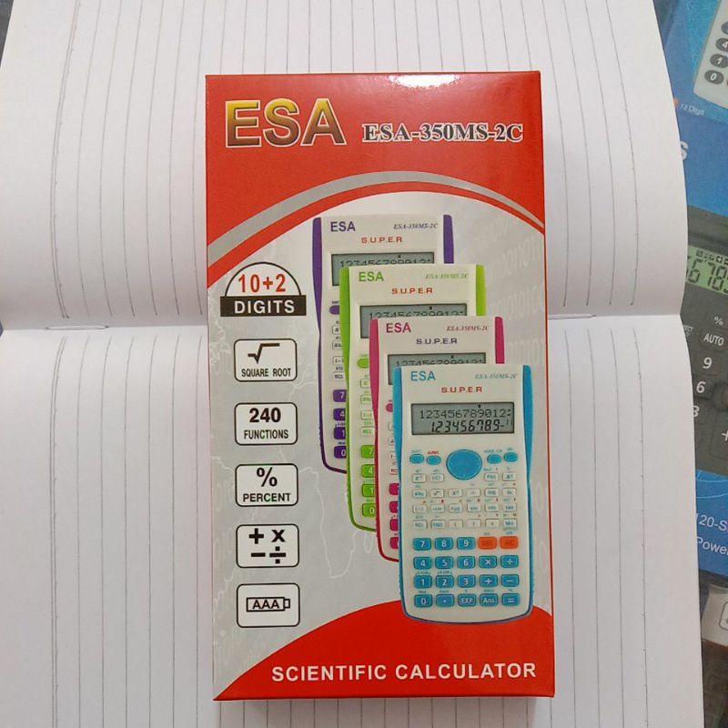 

new kalkulator scientific esa-350ms-2c,12digit