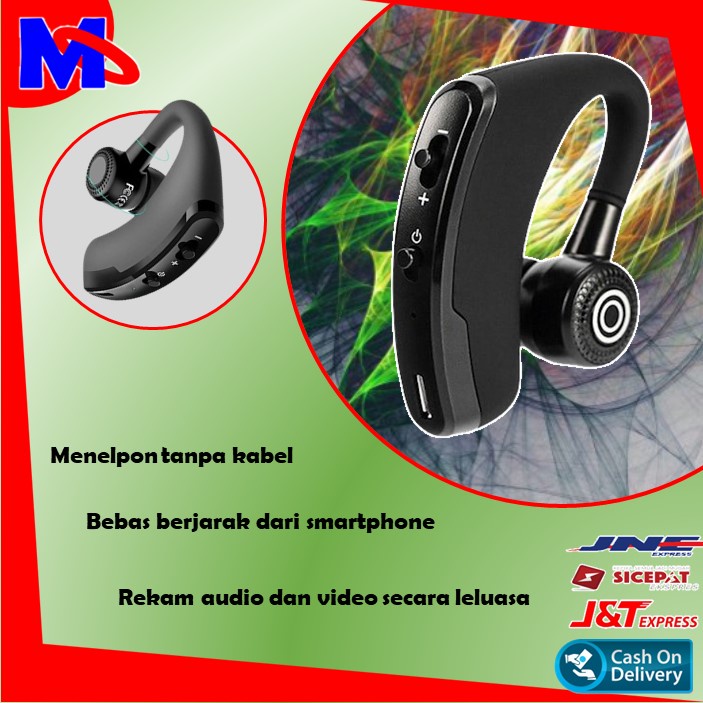 Handsfree headset aerphone wireless bluetooth bass voyager V9