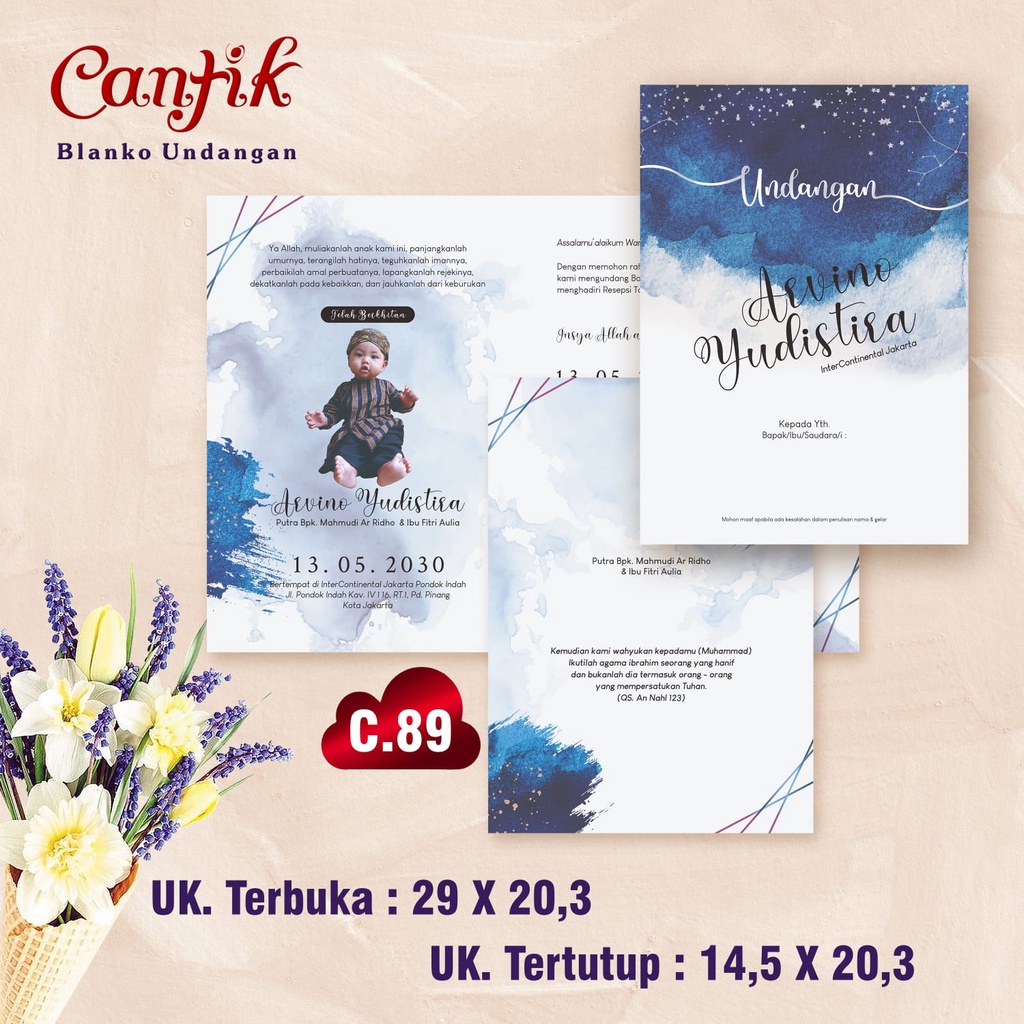 Blangko Undangan CANTIK 89 (Free File Corel)
