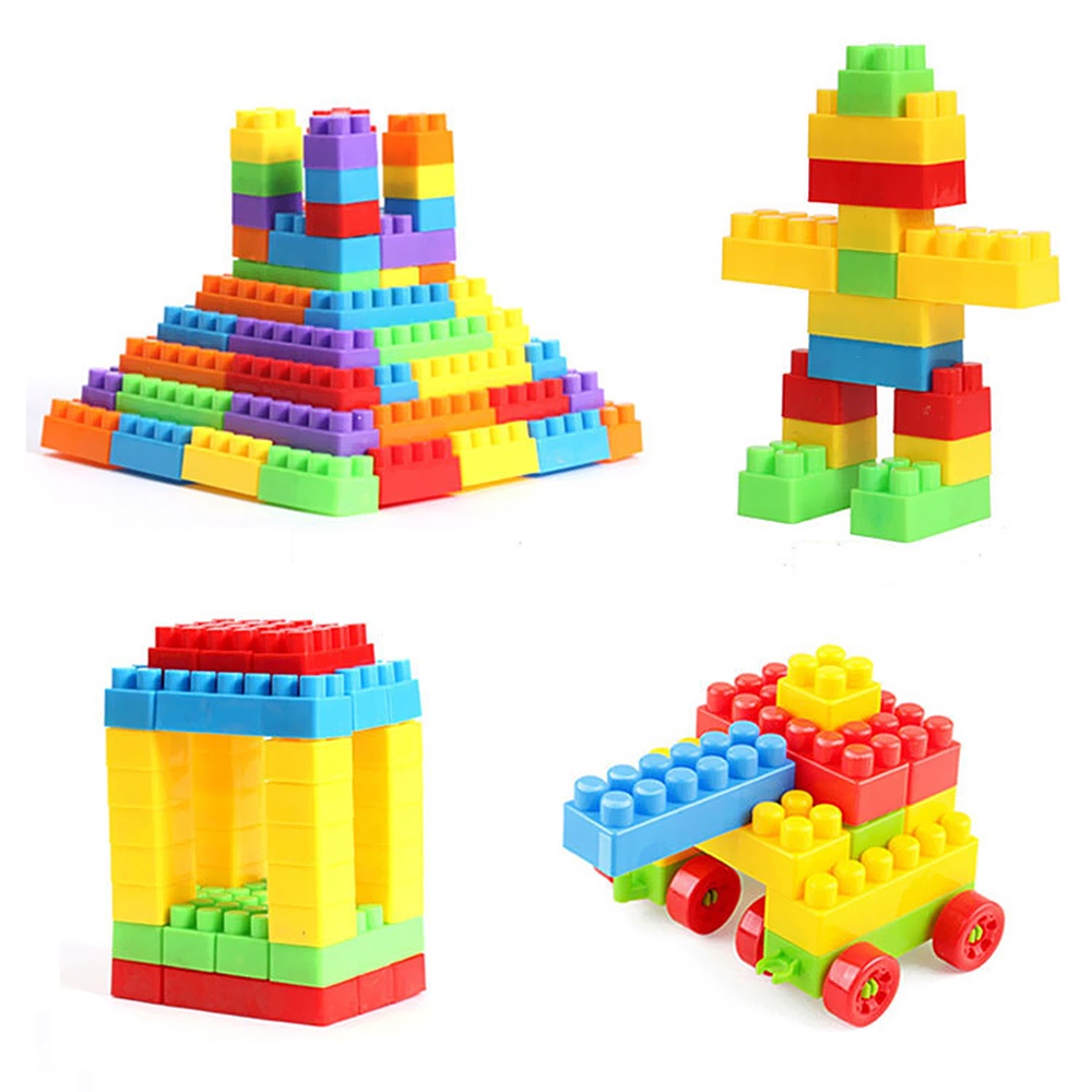 U0242 Mainan Anak Block Kreasi / Lego Susun 30x30mm 28 Pcs KB07