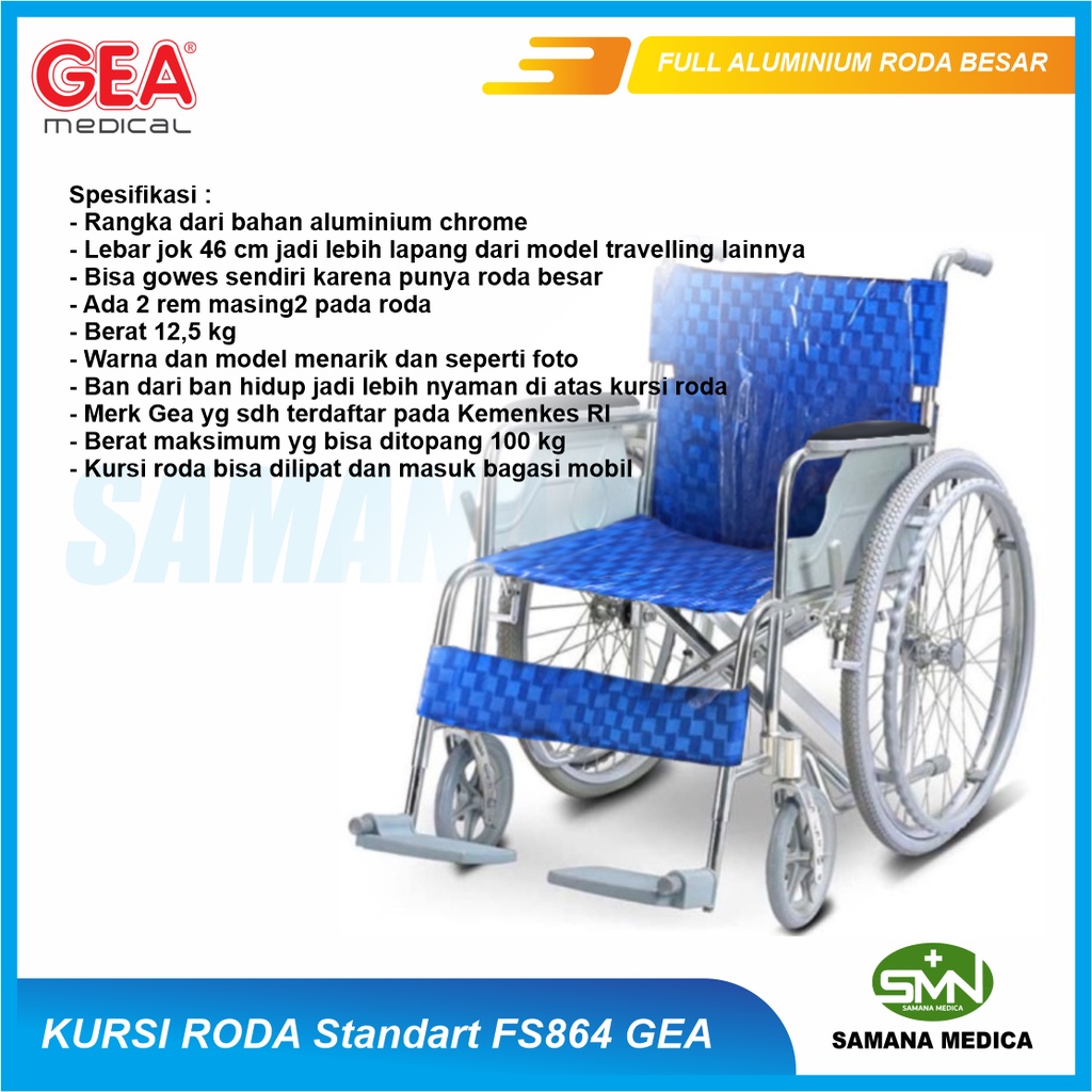 Kursi Roda Wheel Chair Travelling FS864 GEA Roda Hidup Promo Murah