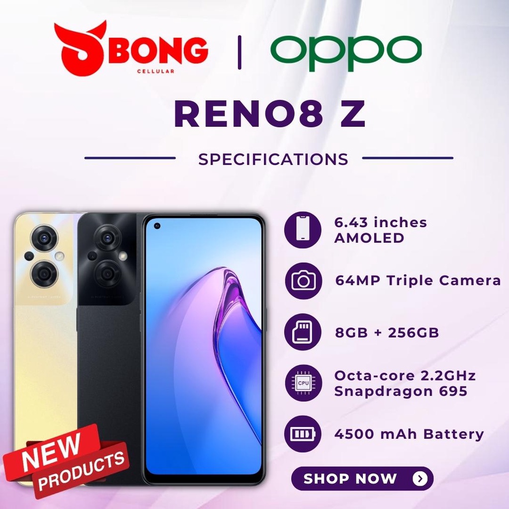 Smartphone OPPO RENO8 Z 8/256GB GARANSI RESMI