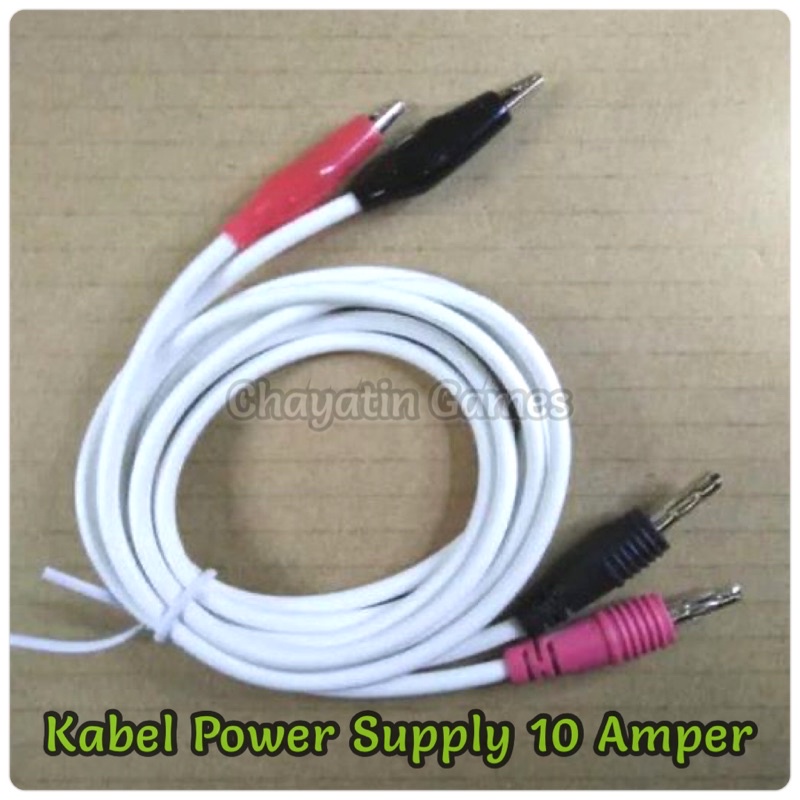 Kabel Power HP Model Jepit Buaya Kecil Dengan Jack Banana 10 Amper