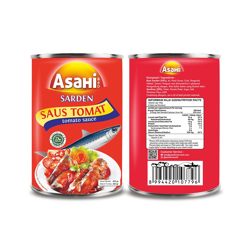 Gimmick - AsaHi Sarden Saus Tomat 425 gr