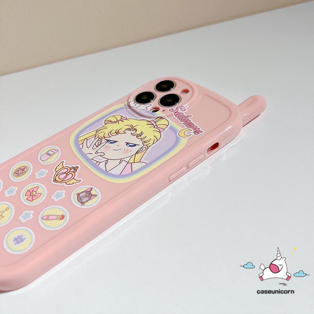 Casing Soft Case Motif Sailor Moon Untuk iPhone 14 7 8 Plus X XR XS Max 11 12 13 14 Pro Max