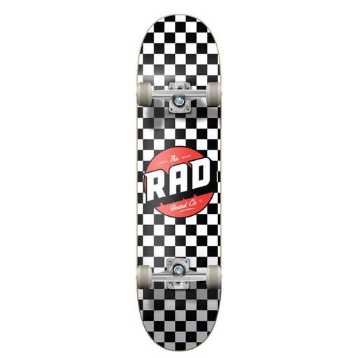 Skateboard Rad Checkers Dude Crew Complete Black White 7.5" / Jual  Skateboard Fullset