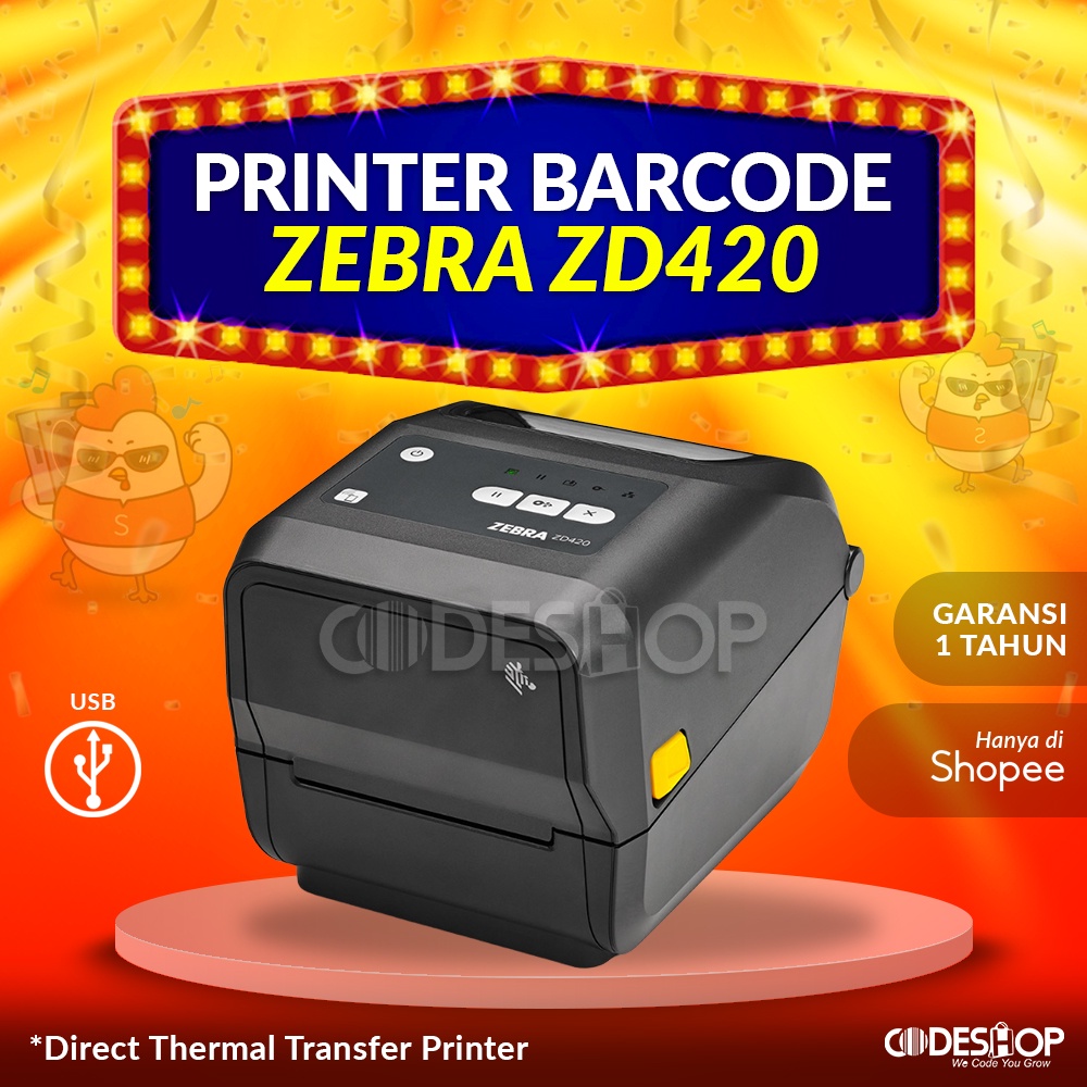 

Zebra Printer Barcode ZD420 Cetak Label Pengiriman Marketplace 203 DPI