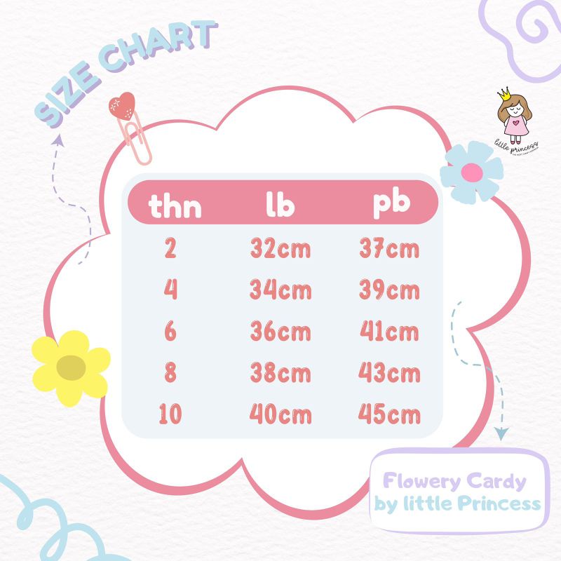 Ready LITTLE PRINCESS - FLOWERY CARDYGAN LUCU