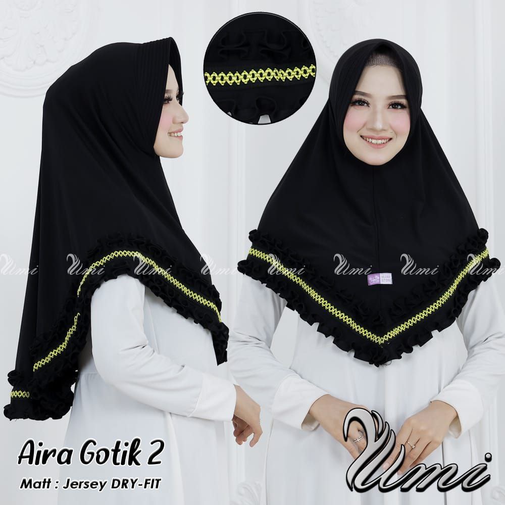 [COD] Jilbab Rempel Original Hijab Instan Bergo Aira Gotik | Jilbab Instan Jersey Gotik Rempel