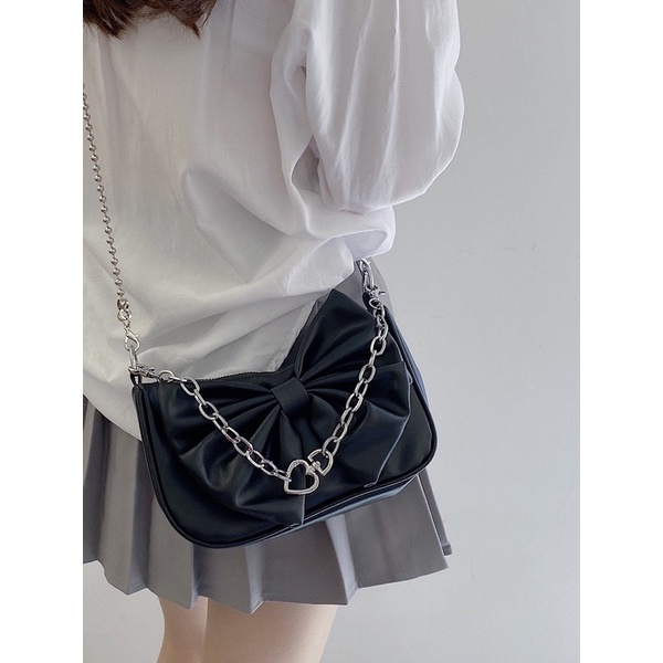 Tas Selempang Kulit Wanita Tas Cewek Rantai Bahu Slingbag Pearl Bag GM 8968