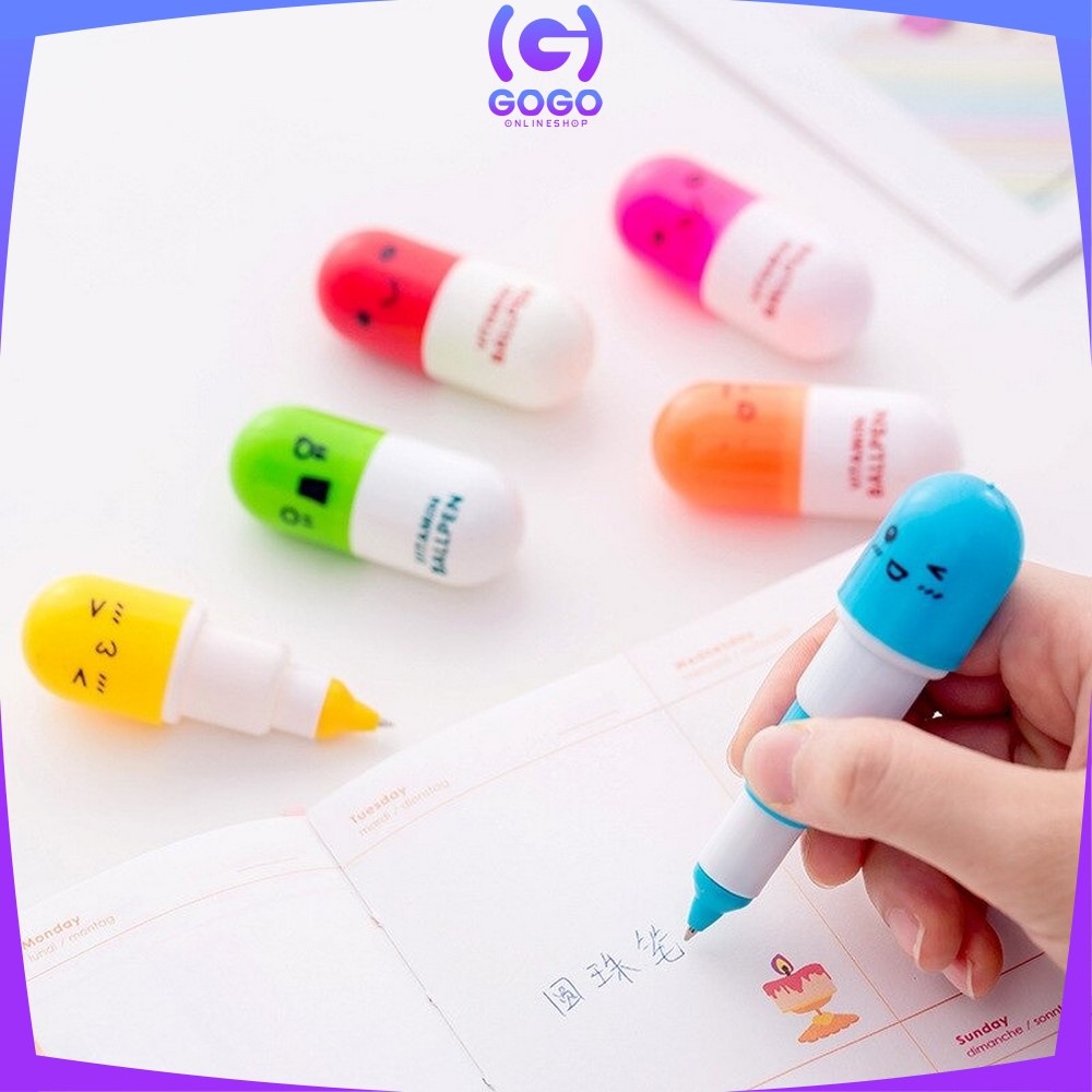 

GOGO-A4 Pulpen Emoticon Vitamin / Pen Unik / Pena Kapsul / Pulpen Stationary Souvenir Pernikahan