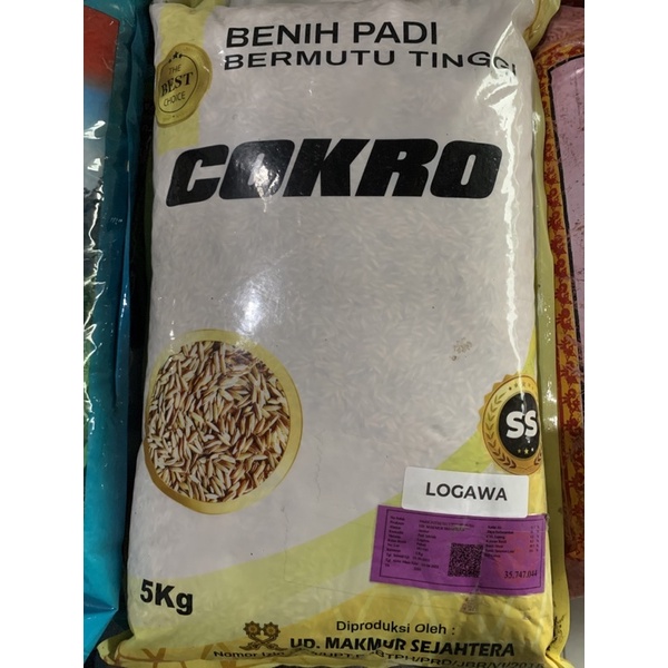 Benih Padi Premium COKRO varietas LOGAWA 5kg